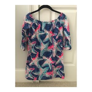 Lilly Pulitzer off the shoulder dress size 8-10